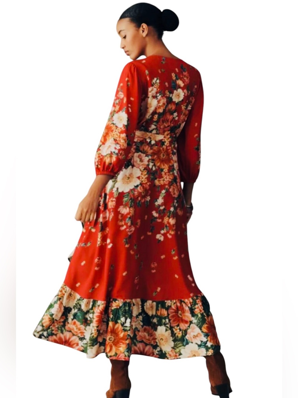 FARM Rio NWT Floral Wrap Dress. Size Large. - Picture 3 of 10